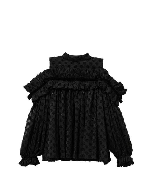 Noir Kei Ninomiya Black Ruffled Blouse