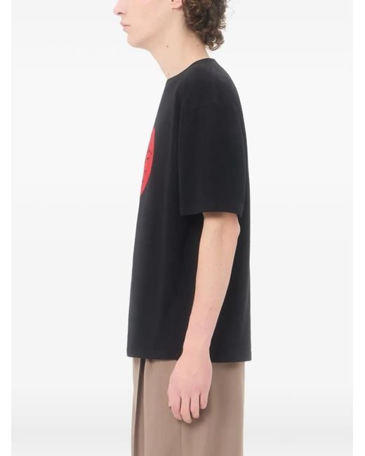 Valentino Garavani Black T-Shirt À Imprimé Panthère for men