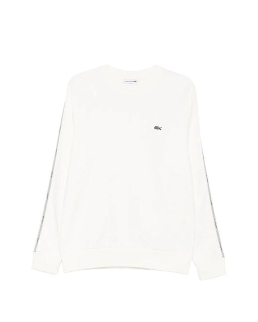 Lacoste White Logo-Patch Sweatshirt for men