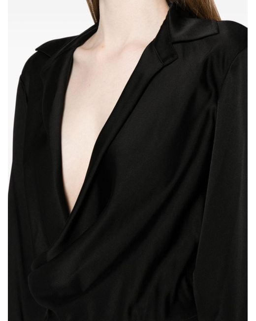 Jonathan Simkhai Black Talita Wrap-design Dress