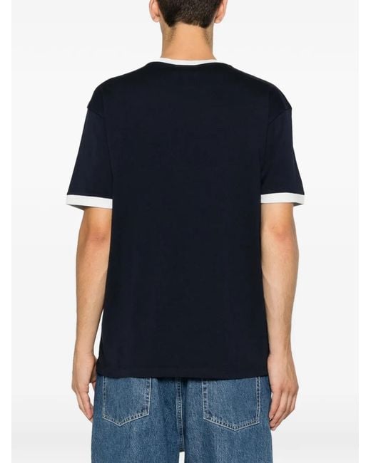 Drole de Monsieur Blue T-Shirt À Logo Imprimé for men