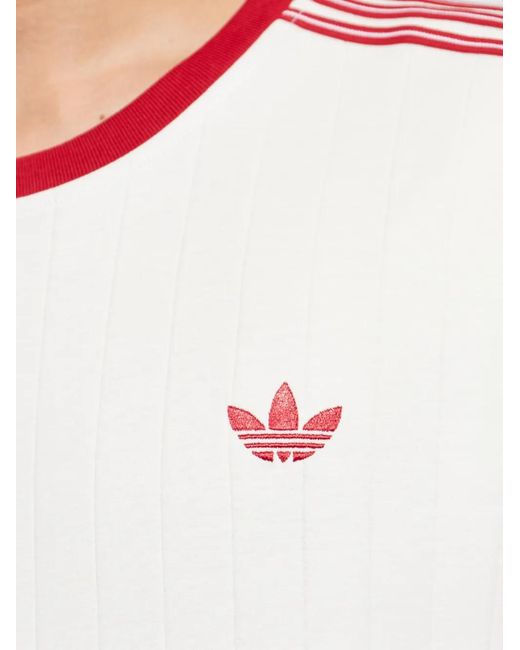 Adidas Pink Drop Needle Embroidered-Logo T-Shirt for men