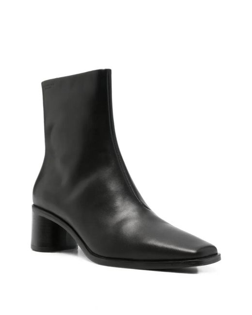 Vagabond Black Square-Toe Ankle Boots