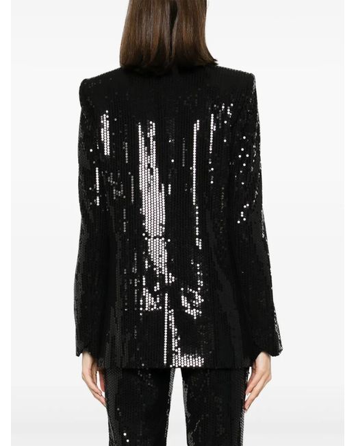 Zadig & Voltaire Black Vive Shawl-Lapel Sequin-Embellished Stretch-Woven Blazer