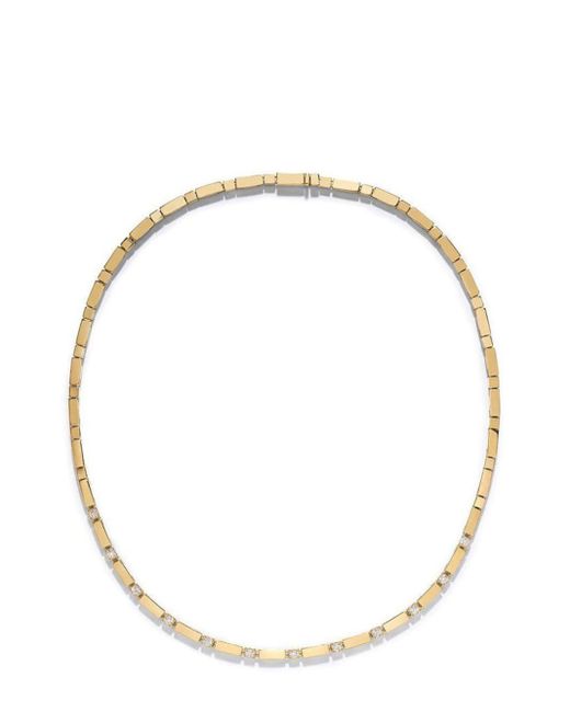 Azlee Metallic 18kt Yellow Gold Diamond Chain Necklace