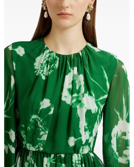 Robe À Manches Longues Erdem en coloris Green