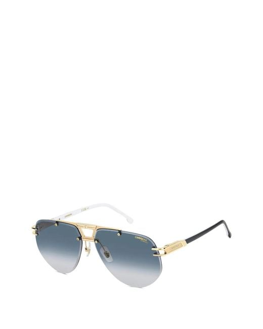 Carrera Blue Rimless Pilot Sunglasses