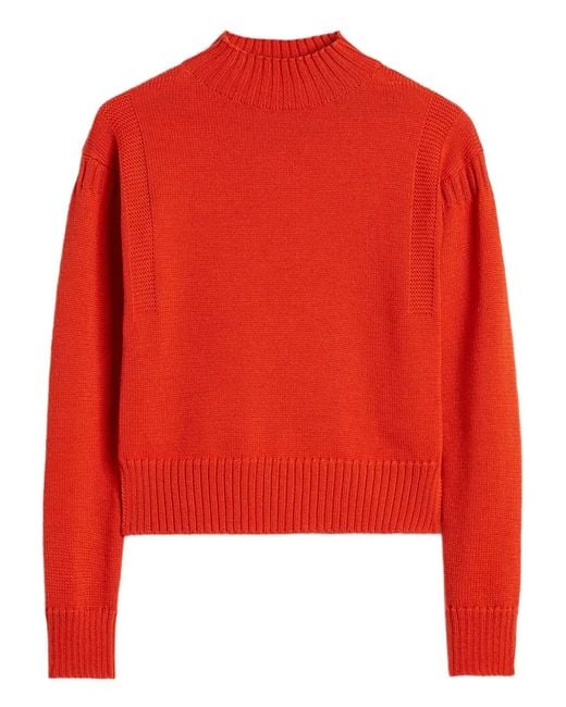Jil Sander Red Pull En Laine