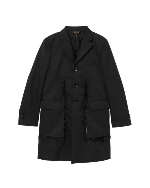 Comme des Garçons Black Button-Up Coat