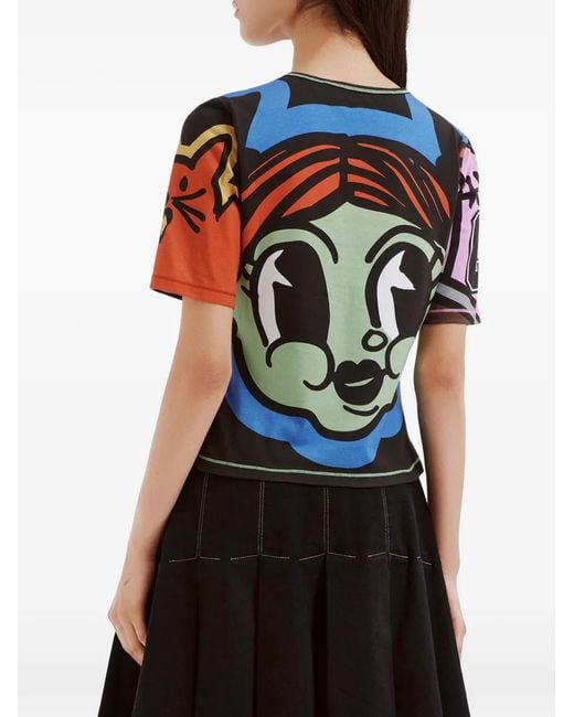 Chopova Lowena Blue Imzy Lou Graphic-Print T-Shirt