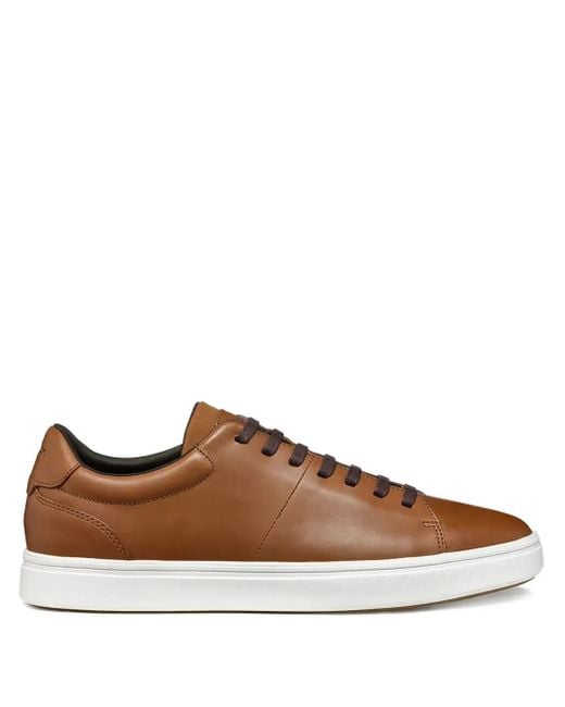 Baltmoore Leather Lace-Up Sneakers Geox pour homme en coloris Brown