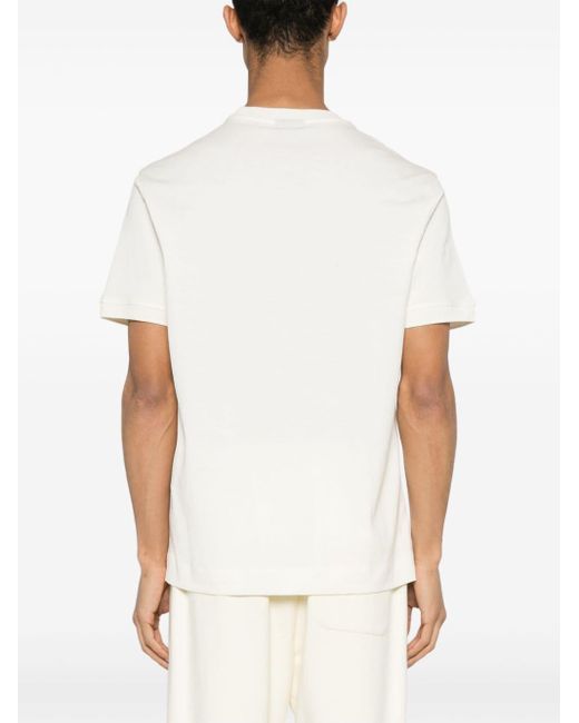 T-shirt con ricamo di Emporio Armani in White da Uomo