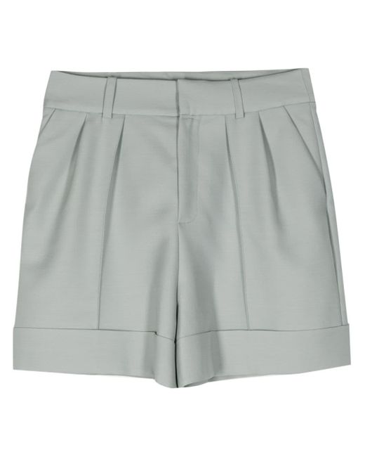 High-rise virgin wool-blend shorts Dice Kayek en coloris Gray