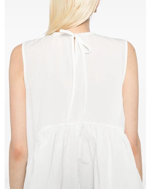 CECILIE BAHNSEN White Asta Tiered Top
