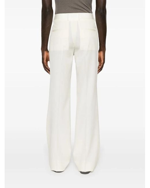 Off-White c/o Virgil Abloh White Flared Wool Trousers for men