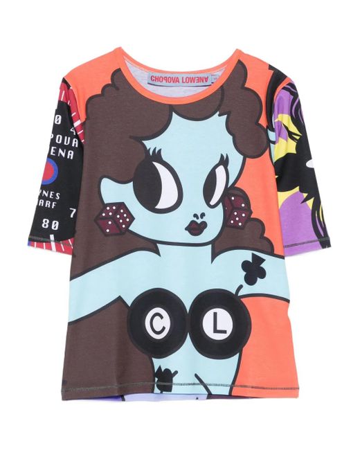 Camiseta Lady Luck con motivo gráfico Chopova Lowena de color Multicolor