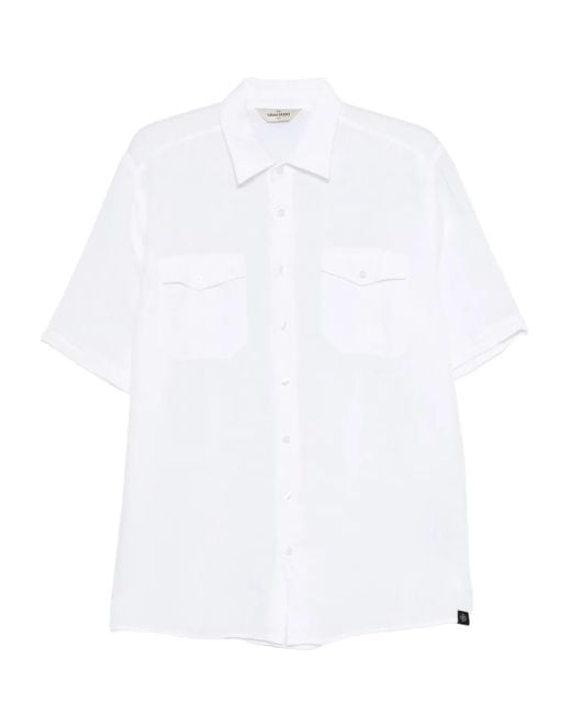 Gran Sasso White Linen Shirt for men