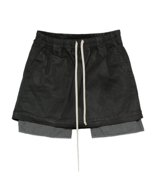 Rick Owens ドローストリング Aラインミニスカート Black