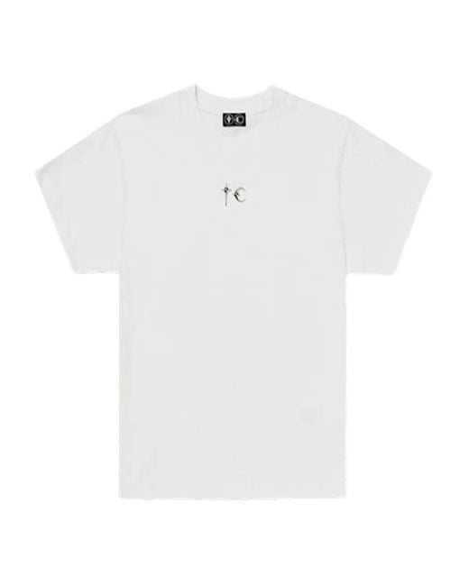 THUG CLUB White Logo-Embellishment T-Shirt for men
