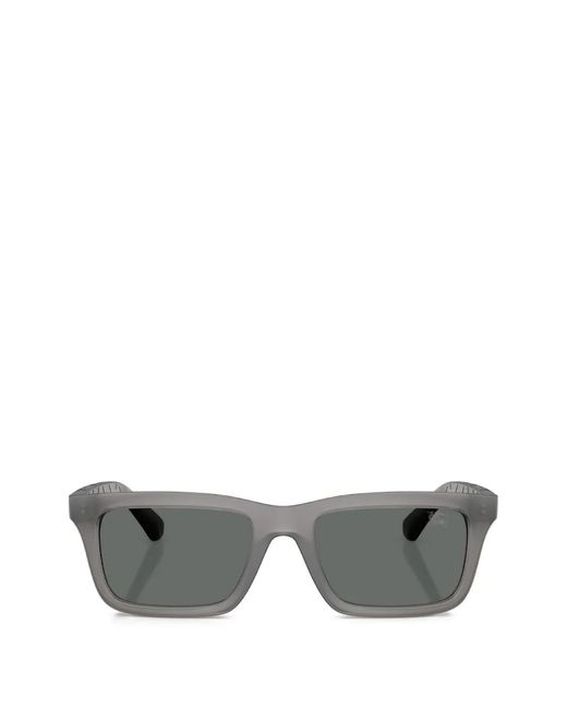 Burberry Gray Rectangle-Frame Sunglasses for men