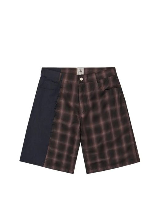 Conjunto Corto A Cuadros Arte' de hombre de color Black