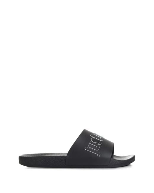 Just Cavalli White Logo Detail Sandals for men