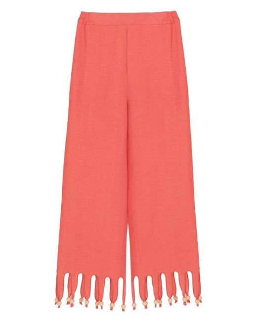 Sleeper Red Lambada Hose mit Fransen
