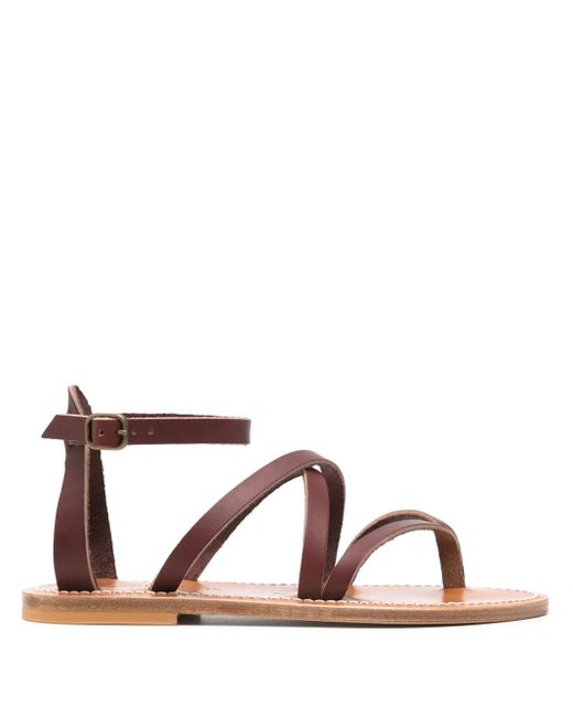 K. Jacques Brown Epicure Flat Sandals