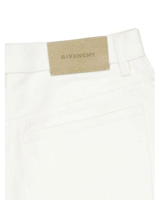 Givenchy Polaris Denim Shorts in het White