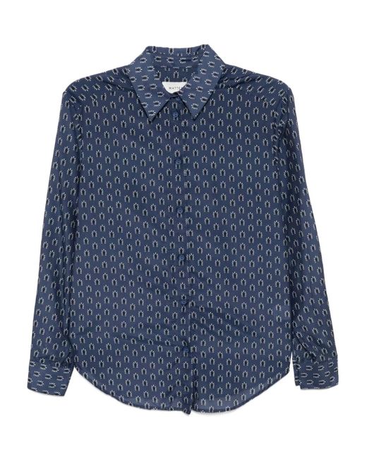 Matteau Blue All-Over Print Shirt