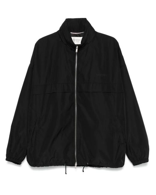 Saint Laurent Black Water-Repellent Zip-Up Serge Blouson for men