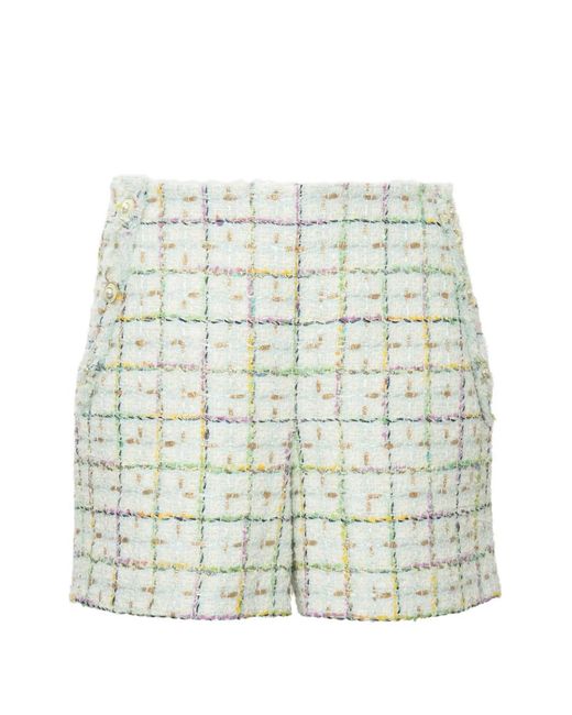 WEILL PARIS White Pastel Tweed Shorts