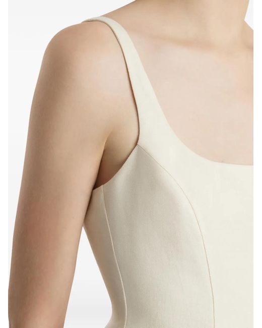 Khaite White Peplum Top