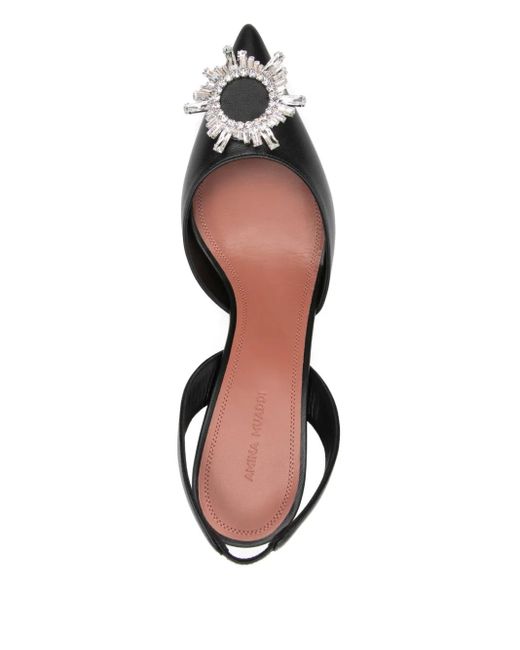 AMINA MUADDI Black Begum Leather Slingback Pumps