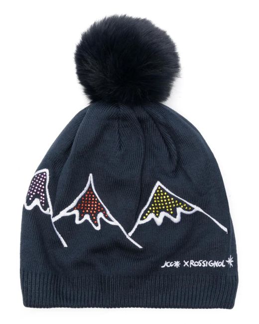 Rossignol Blue X Jcc Crystal-Embellished Beanie Hat