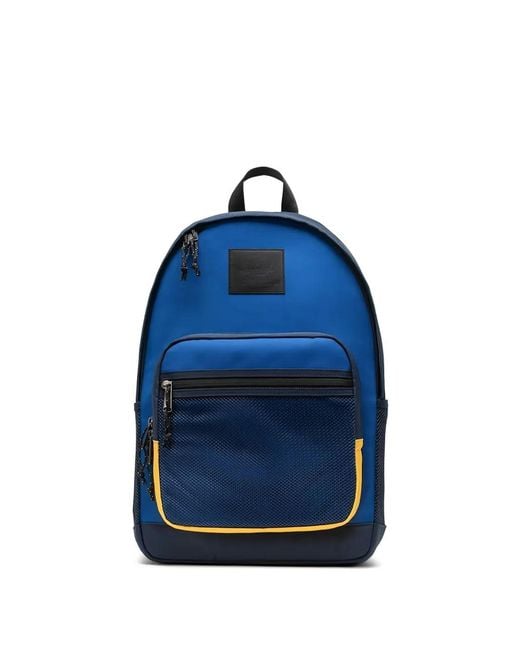 Herschel Supply Co. Blue Kaine Logo-Patch Zipped Backpack