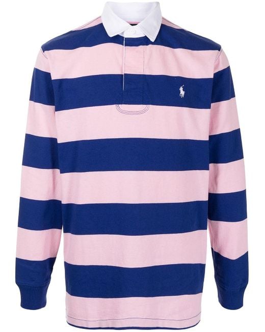 Polo Ralph Lauren The Iconic Rugby Shirt in Pink for Men | Lyst Canada