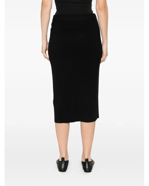 Marc O' Polo Black Fitted Midi Skirt