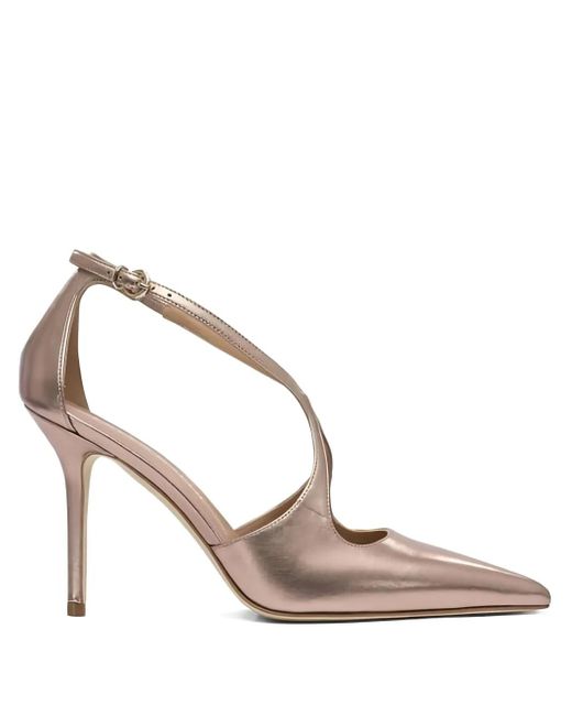 Lella Baldi Pink 100Mm Ankle-Strap Pointed-Toe Pumps
