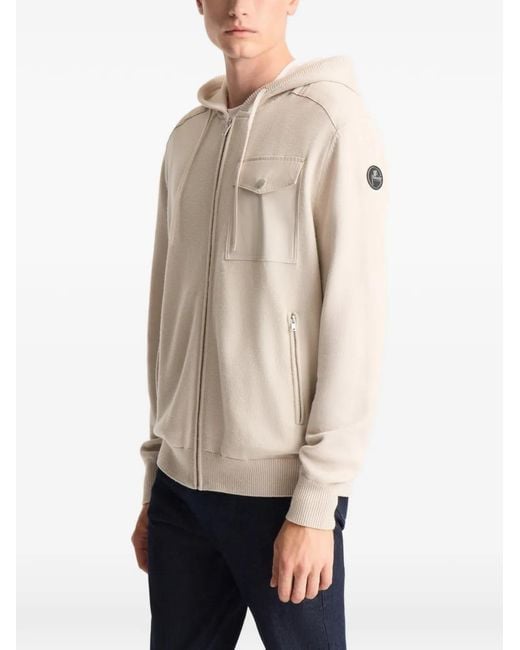 Fusalp White Mayance Zip-Up Wool Hoodie for men