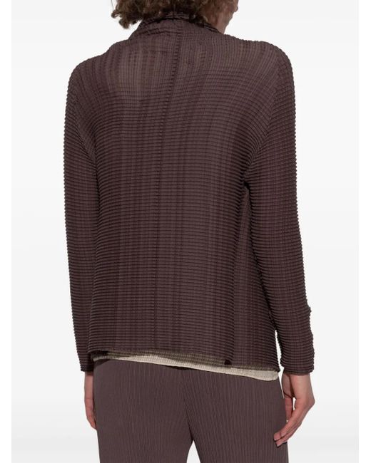 Veste Wooly Pleats Issey Miyake en coloris Brown