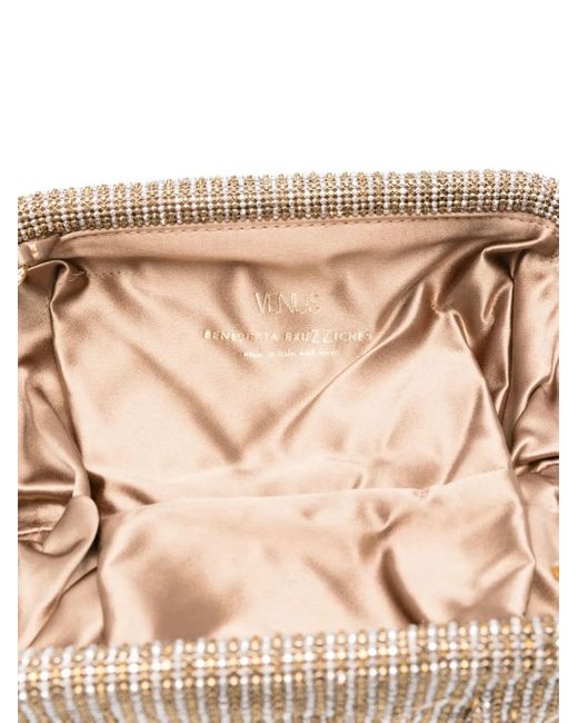 Benedetta Bruzziches Gray Clutch mit Perlen