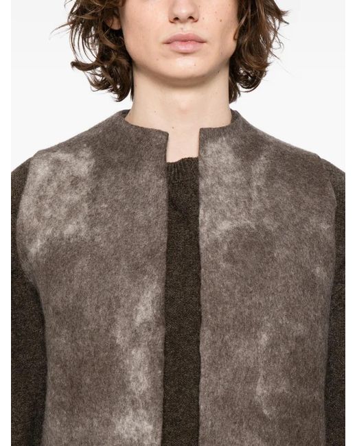 NORLHA Brown Melang Felt Vest for men