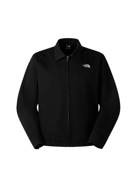 The North Face Black Twill Collared Jacket for men