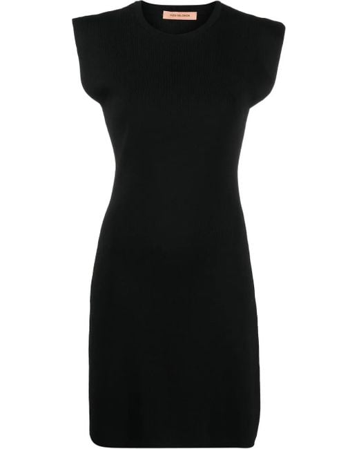Yves Salomon Black Dress Stretch Knitwear