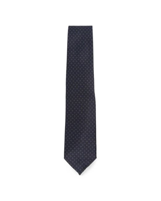Corneliani Blue Geometric-Print Tie for men