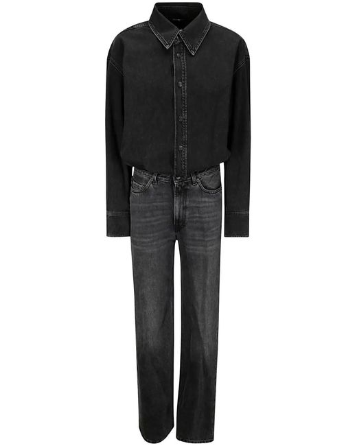 Haikure Black Cotton Jumpsuit
