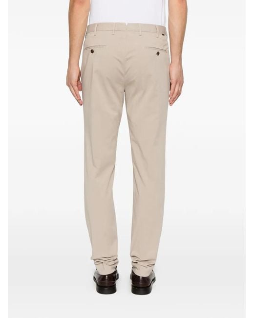 Incotex Natural Pleat-Detail Tapered Trousers for men