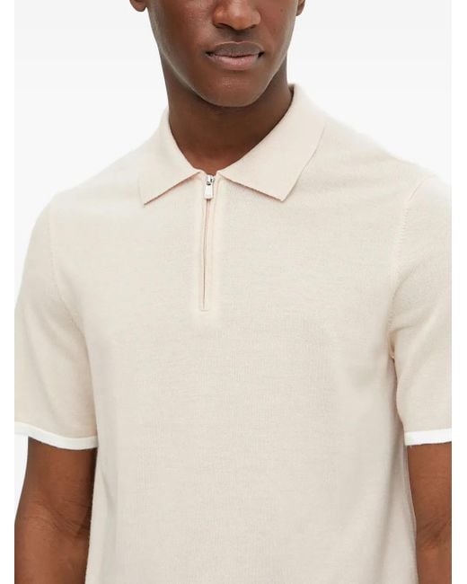 From Future White Zip-Detail Polo Shirt for men