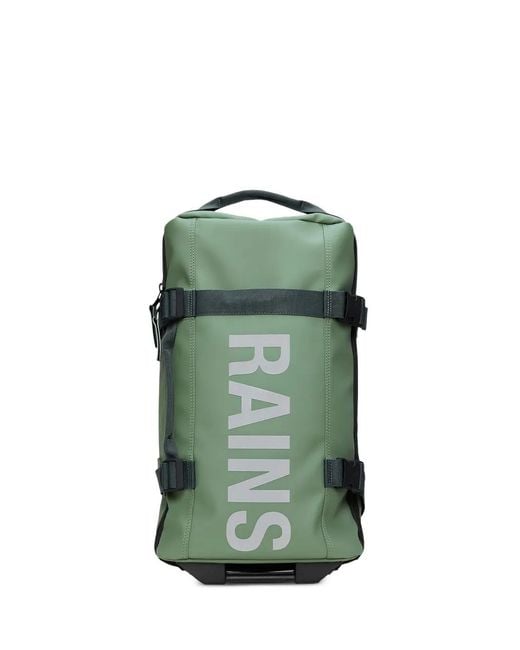 Rains Green Texel Luggage Bag for men